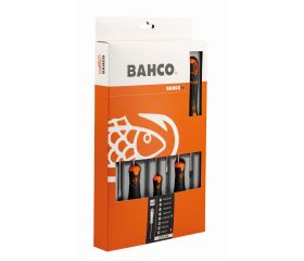 Juego de 8 destornilladores para ranurados y Phillips BahcoFit con agarre de goma | B219.008